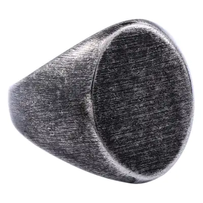 Men's Titanium Steel Ring Gray Retro Design