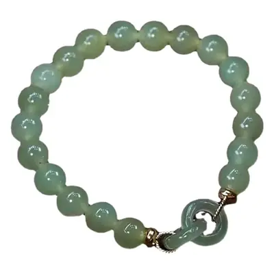 Elegant Heart Chalcedony Jade Bracelet for Women