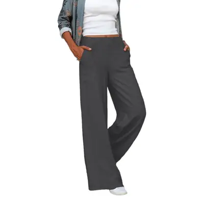 2025 Plus Size Women Drapey White Wide Leg Pants