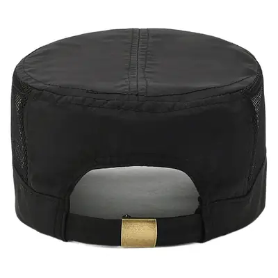 Men's Black Mesh Sun Hat with Adjustable Cap