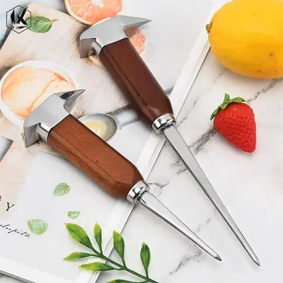 Stainless Steel Ice Chisel & Cone Bar Tool for Barting