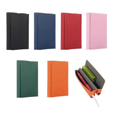 Orange Leather Storage Case 13x9x2cm