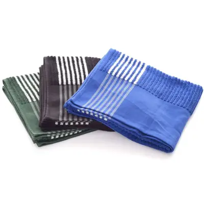 Golf Bath Towel Dark Yarn Striped Quick Dry Lint Free