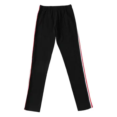 Women Cotton Leggings with Red Side Strips for Autumn Wear