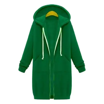Women Hooded Long Sleeve Sweatshirt Blue Winter Wear