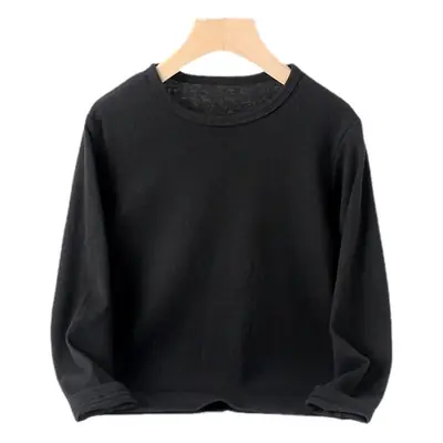 New Boys' Pure Cotton Long Sleeve T-Shirt Peach