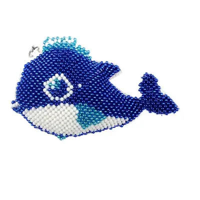 Blue Beaded Ocean Cartoon Key Chain with Tassel