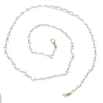 Silver Pearl Beaded Belt for Women Summer Wear