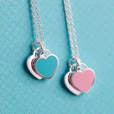 Women's 925 Sterling Silver Heart Clavicle Chain Set
