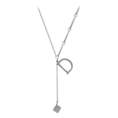 Titanium Necklace Female Niche Design Sense Letter D Pendant