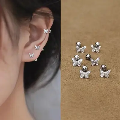 Sterling Silver Butterfly Earrings for Women