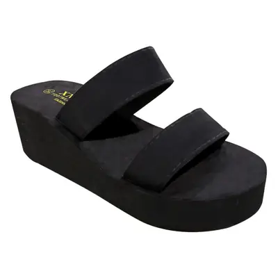 Women's Navy Wedge Sandals Summer Beach Wear