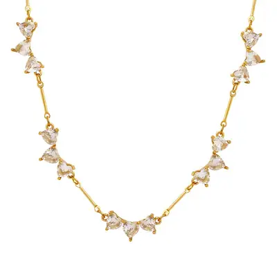 European & American Love Zircon Titanium Necklace for Women