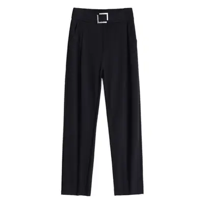 Black Women's High Waist Carrot Pants 2024