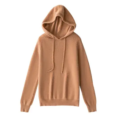 Women's Red Knit Hoodie Loose Fit Winter Wear
