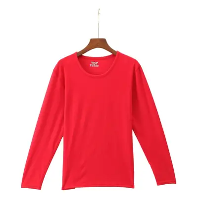 Middle-aged Elderly Thermal Underwear Semi-High Collar Purple