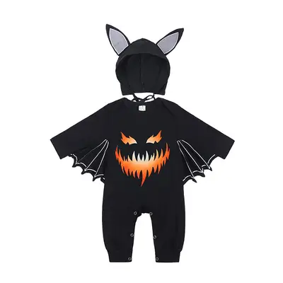 Baby Halloween Bat Suit Black with Hat & Wings