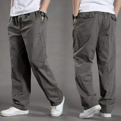 Spring Men Loose Fit Casual Pants Large Oversized