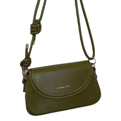 Green Retro Square Shoulder Bag for Women