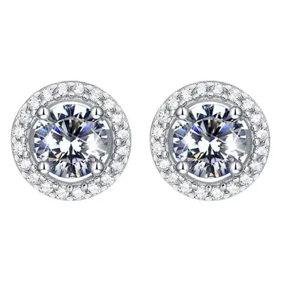 Full Diamond Round Earrings for Women