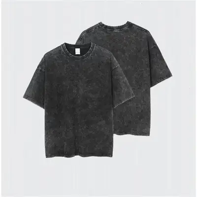 100% Cotton Back Collar T-Shirt Sand Washed