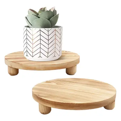 Rustic Wooden Flower Pot Stand with Sugar & Coffee Labels