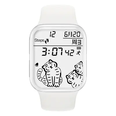 Three Tigers Multifunctional Alarm Clock Watch Black Waterproof
