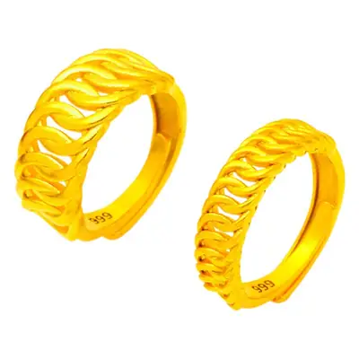 Vietnam Sand Gold Net Red Boss Ring for Women