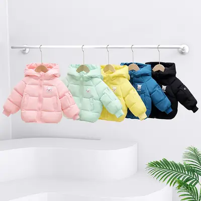 2022 Winter Cotton Padded Jackets for Boys Girls Korean Style