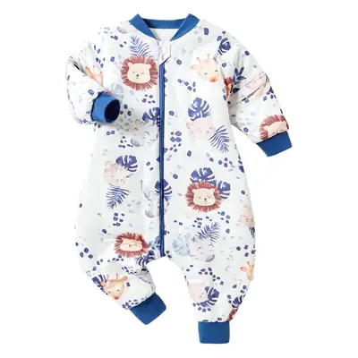 Baby Quilted Split-Leg Sleep Bag Cotton White