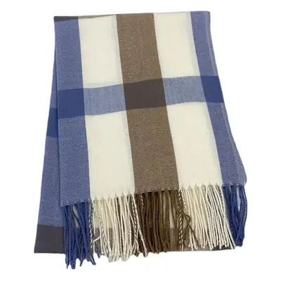 Women Plaid Warm Shawl with Tassels 2024
