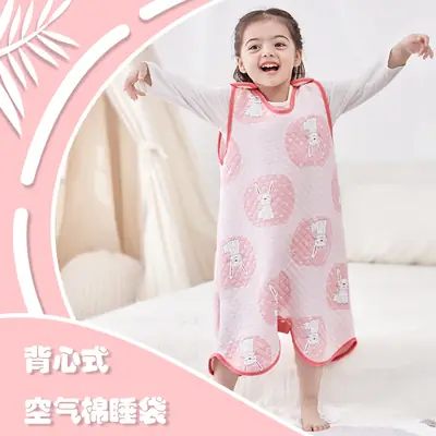 Pink Rabbit Print Baby Quilted Sleepwear Set