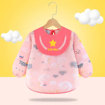 Baby's Dinner Cover Bib Pure Cotton Waterproof Retro Print