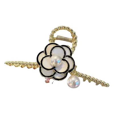 Pearl Camellia Hair Clip for Women High Grade Large