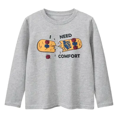 Gray Long Sleeve T-Shirt for Boys 2024