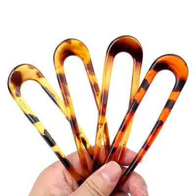 2022 Summer Leopard Hairpin with Fixed Ball Head