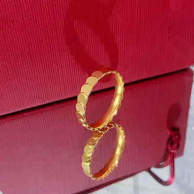 Minimalist Titanium Fish Scale Ring for Women