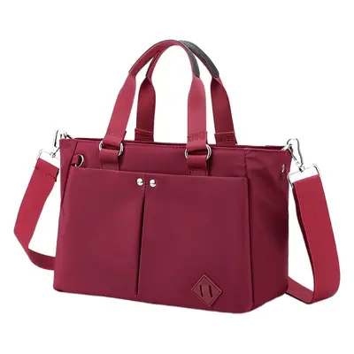 Women's Maroon Nylon Crossbody Tote Bag 2022