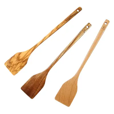 Solid Wood Kitchen Spatula Non-Stick Cooking Tool