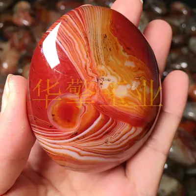 Natural Entangled Silk Agate Handle Ornaments