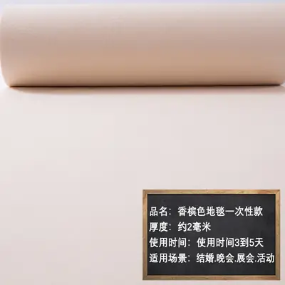 Champagne Non-Woven Carpet for Wedding & Exhibition Use