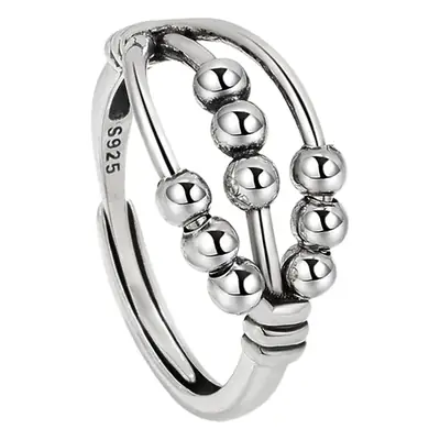 Three Ring Smart Watch with Luxurious Silver Beads