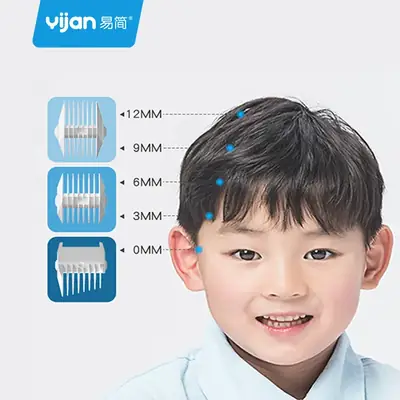 Electric Hair Clipper for Kids with 4 Precision Blades