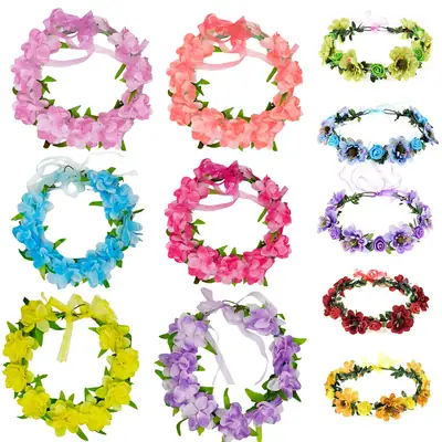Children Flower Headbands for Girls Birthday Party Tourist Wear