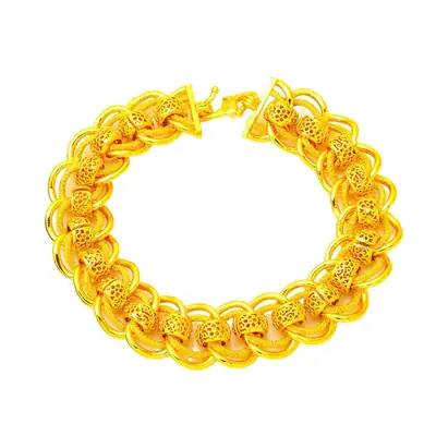 Gold Plated Cross Bracelet with Stone Embellishment