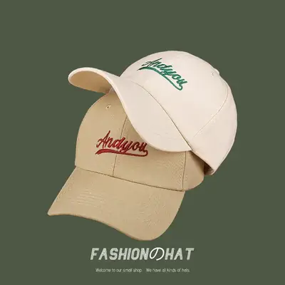 Black Embroidered Baseball Cap with "Aoyou" Design