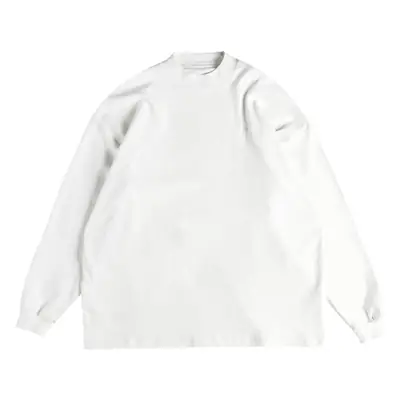 Long Sleeve Pure Cotton T-Shirt Black Loose Fit