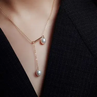 European Pearl Adjustable Clavicle Necklace for Women