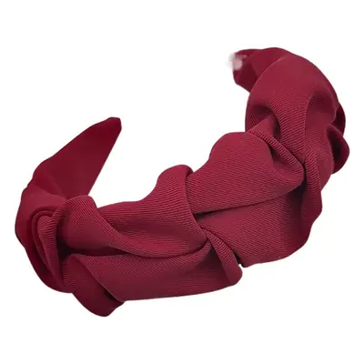 Korean Dongdaemun Hair Band with Wide Brim & Solid Green Color