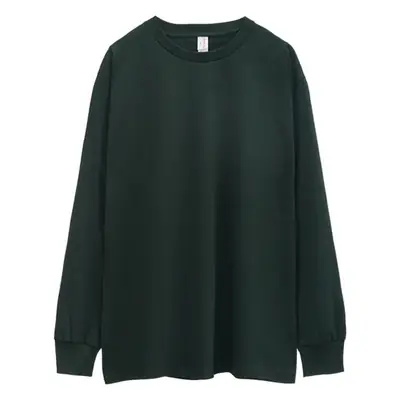 Candy Color Cotton Long Sleeve Round Neck Sweatshirt